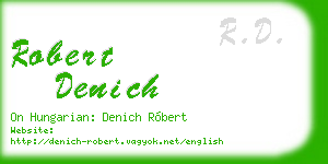 robert denich business card